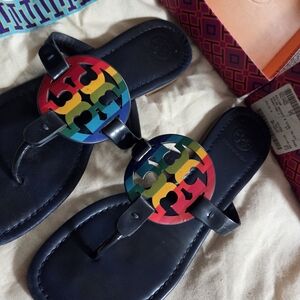 Tory Burch Multicolor Logo Sandals